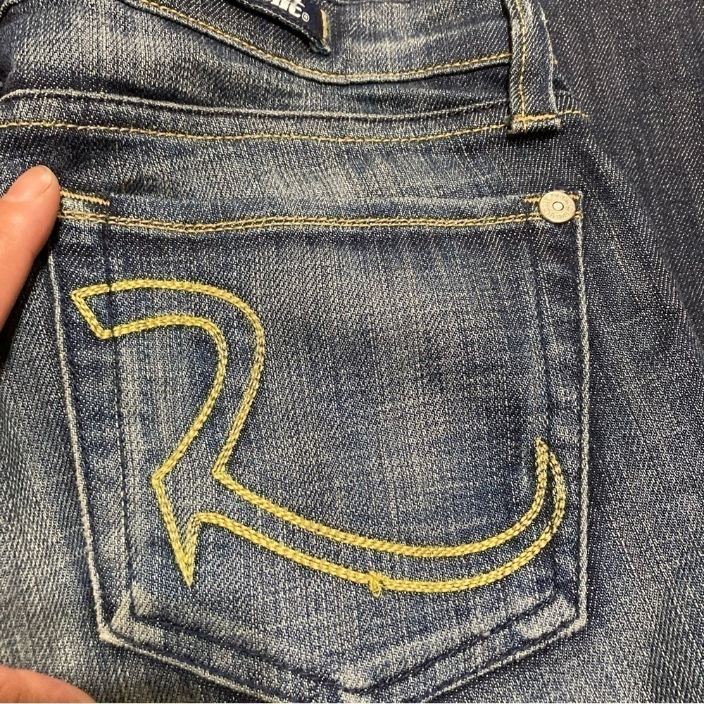 ROCK & REPUBLIC JEANS boot cut denims size 27 X 31 *altered inseam GUC - Picture 13 of 14